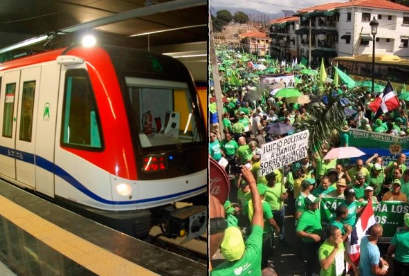 Activistas se proponen abordar en masa metro Santo Domingo vestidos de verde   
