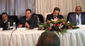 Políticos asisten a asamblea de trabajo con el presidente JCE