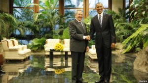 Barack Obama se reúne con Raúl Castro en Palacio de la Revolución
