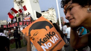 PERU: Protestan contra campaña de Keiko PERU: Protestan contra campaña de Keiko