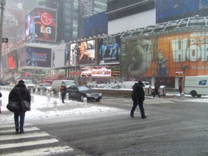 Nevó ligeramente en Nueva York Nevó ligeramente en Nueva York
