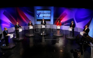 Candidatos fustigan corrupción, inseguridad en debate de TV