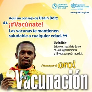 Campeón olímpico Usain Bolt promueve la vacunación