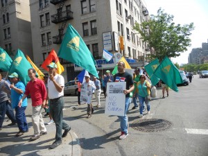 Organizaciones políticas protestan en Alto Manhattan