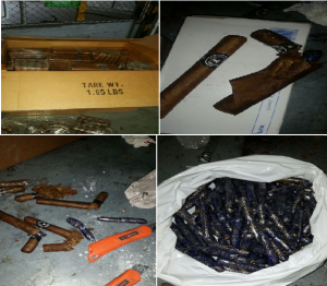 Decomisan cigarros rellenos cocaína en Aeropuerto del Cibao; aprestan a tres