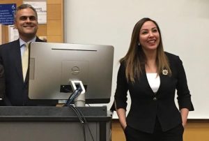 La arqueóloga dominicana Kathleen Martínez en la charla ofrecida el pasado sábado enColumbia University.