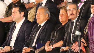 El presidente Danilo Medina junto a otros gobernantes centroamericanos, en un tributo póstumo rendido a Fidel Castro este martes en La Habana.