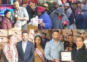 Familias hispanas agradecen empresario entrega de pavos