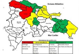 El COE emite alerta roja para Santiago, Montecristi y Valverde debido a lluvias El COE emite alerta roja para Santiago, Montecristi y Valverde debido a lluvias