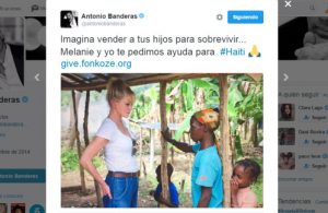 Antonio Banderas y Melanie Griffith juntos por Haití
