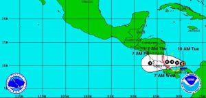 Otto pierde fuerza y se degrada entre Costa Rica y Nicaragua