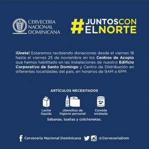 CND abre centros de acopio para ayudar afectados lluvias