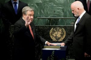 António Guterres jura el cargo como nuevo secretario general de la ONU