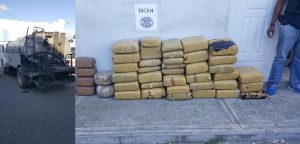 BANI: Agentes del DICAN ocupan 344 libras marihuana en camión cisterna