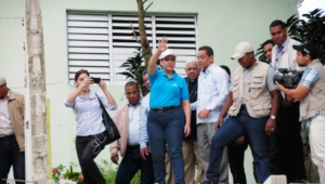 Margarita Cedeño inspecciona zonas afectadas por lluvias en la región norte 