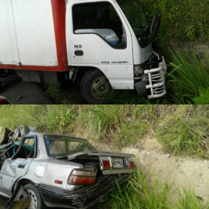 MONTE PLATA: Dos muertos y tres heridos en choque vehículos