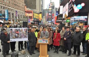 Líderes dominicanos inauguran reconstrucción Plaza Times Square