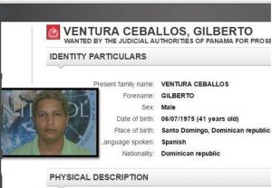 PANAMA: Interpol emite alerta roja contra dominicano Ventura