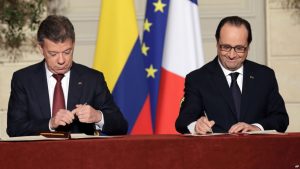 Presidente de Francia de visita oficial en Colombia