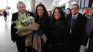 Primera Dama llega a New York para honrar a la virgen de la Altagracia