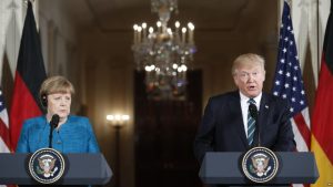 Trump y Merkel marcan distancias en varios aspectos, se acercan en otros Trump y Merkel marcan distancias en varios aspectos, se acercan en otros