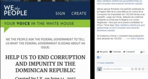 Inician campaña pide a Estados Unidos ayuda para acabar con la corrupción Inician campaña pide a Estados Unidos ayuda para acabar con la corrupción