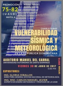 Realizarán charla sobre vulnerabilidad sísmica y meteorológica Realizarán charla sobre vulnerabilidad sísmica y meteorológica