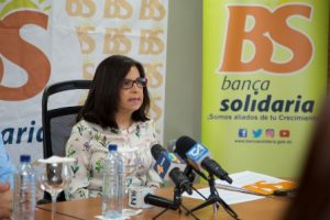 Maira Jiménez afirma autosuficiencia de Banca Solidaria es “incuestionable”