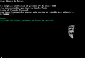 Piratas que invitan a la Marcha Verde hackean portal Cámara de Diputados