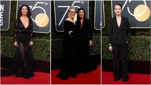 Alfombra roja de los Globos de Oro se tiñó de negro y de activismo Alfombra roja de los Globos de Oro se tiñó de negro y de activismo