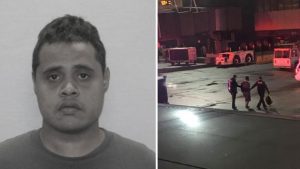 Pasajero de avión entra en pánico y se tira por rampa de emergencia Pasajero de avión entra en pánico y se tira por rampa de emergencia