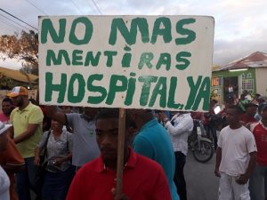NEIBA: Moradores protestan y reiteran reclamo de hospital