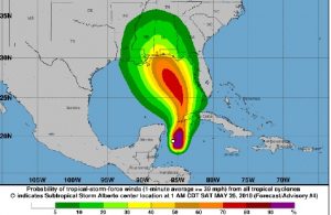 La tormenta Alberto permanece en el Caribe; dejará lluvias en tres países
