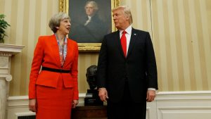 Trump trata con May reunión con Kim y situación China