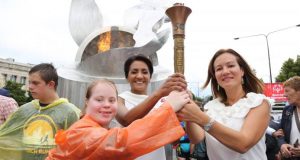 CHICAGO: Primera Dama recibe antorcha Mundial Olimpíadas Especiales CHICAGO: Primera Dama recibe antorcha Mundial Olimpíadas Especiales