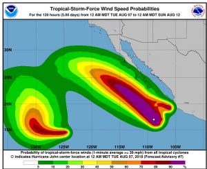 MEXICO: Tormentas John e Ileana avanzan