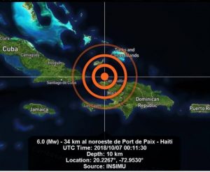 Terremoto de 5,9 grados en Haití sacude el noroeste de la RD Terremoto de 5,9 grados en Haití sacude el noroeste de la RD