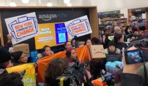 Neoyorquinos vuelven a protestar contra Amazon