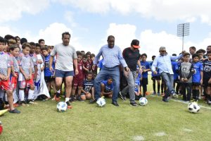 Con más de 575 jugadores inauguran Copa de Fútbol infantil