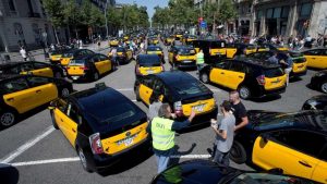 Huelga de taxis en Barcelona y Madrid