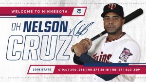 Es oficial firma de Nelson Cruz con los Minnesota Twins