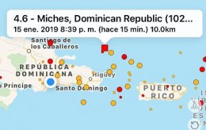 Un temblor 4,6 grados se siente en distintas zonas del Este dominicano