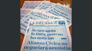 NICARAGUA: Diario La Prensa sale «descolorido» por bloqueo de tinta