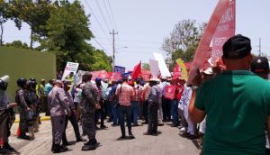 Ganaderos exigen frente a sede Agricultura mejor precio para la leche