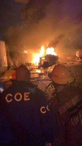 SDO: Genera pánico un incendio en la zona industrial del barriio Villa Aura
