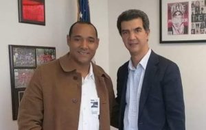 Ydanis Rodríguez recibe en Alcaldía a candidato a sindico San Cristóbal