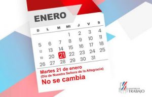 Ministerio de Trabajo reitera feriado Día de la Altagracia no se cambia