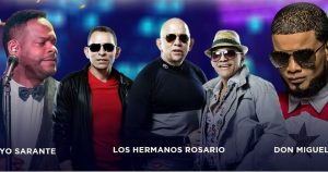 Hermanos Rosario, Yiyo Sarante y Don Miguelo en aniversario de Jet Set