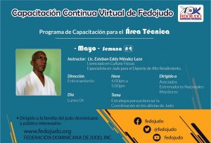 Fedojudo sigue programa capacitación virtual en área técnica