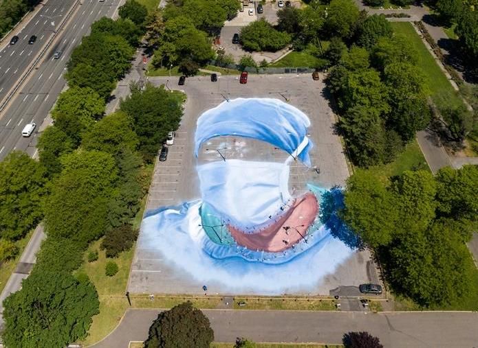 Honran pediatra dominicano con retrato inmenso de 2,230 metros imagen